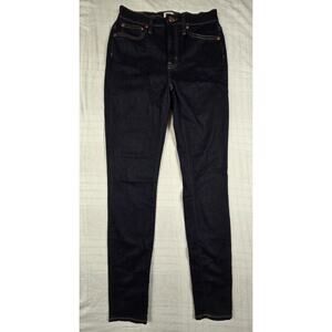 J.Crew Womens 10" High Rise Toothpick Jeans Dark Wash Blue Denim Size 27 Tall
